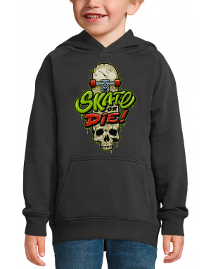 Sweat enfant SKATE OR DIE PLANCHE CRÂNE