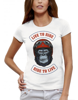 T-shirt Femme SINGE BIKER