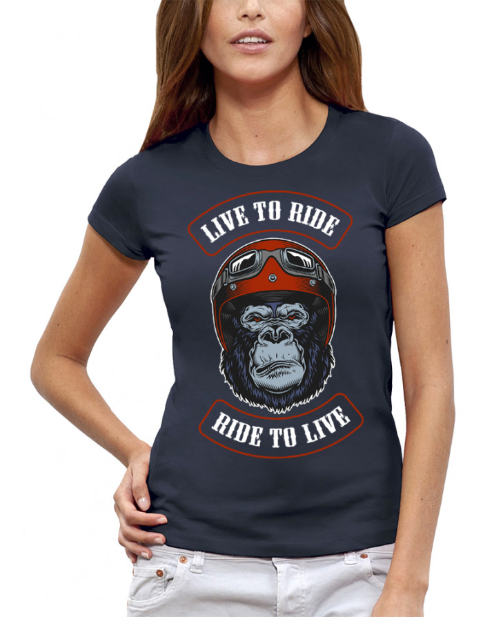 T-shirt Femme SINGE BIKER