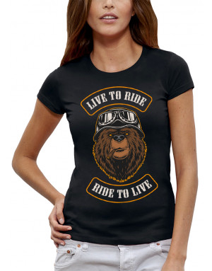T-shirt Femme OURS BIKER