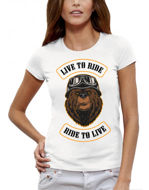 T-shirt Femme OURS BIKER