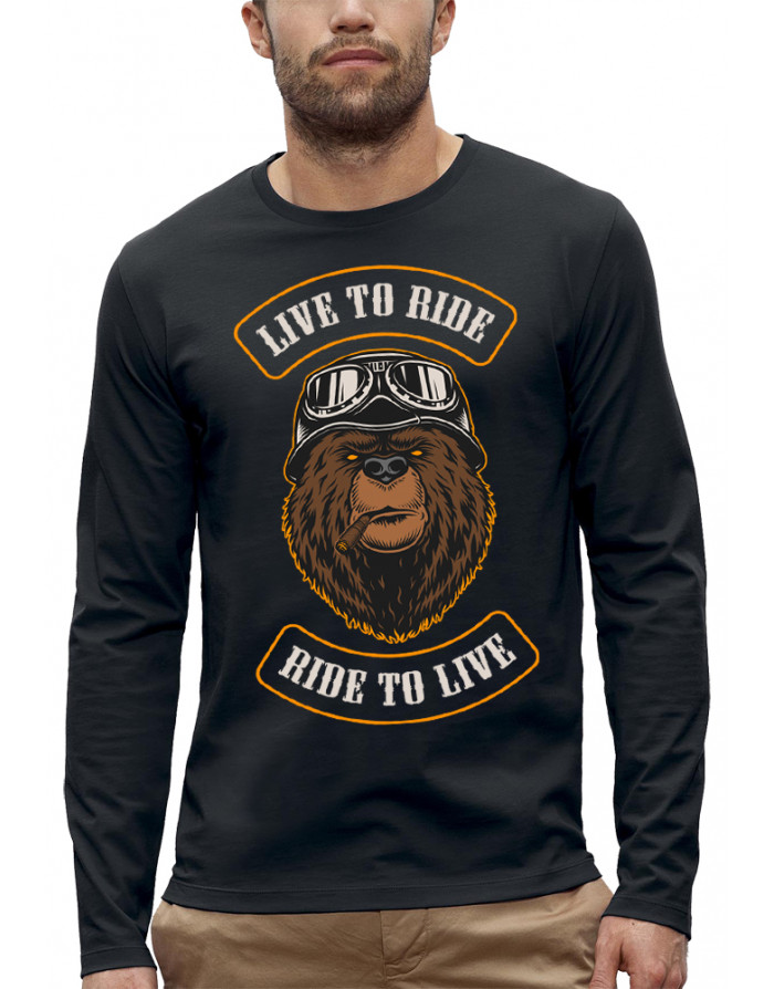 T-shirt OURS BIKER - Manches longues
