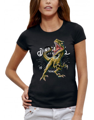T-shirt 3D animé DINOSAURE VELOCIRAPTOR