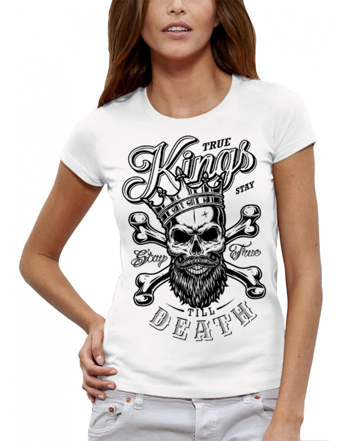 T-shirt Femme SKULL KINGS - CRÂNE AVEC UNE COURONNE