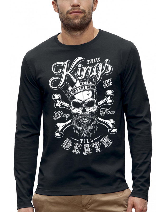 T-shirt SKULL KINGS - CRÂNE AVEC UNE COURONNE - Manches longues