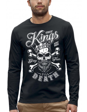 T-shirt SKULL KINGS - CRÂNE AVEC UNE COURONNE - Manches longues