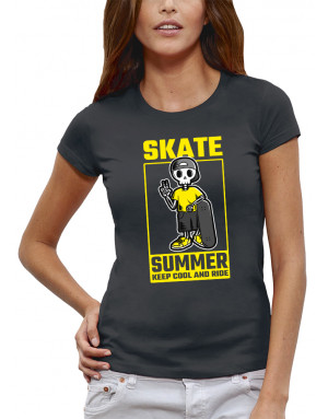 T-shirt Femme SKATE SUMMER KEEP COOL AND RIDE