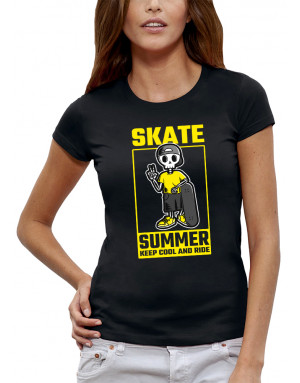 T-shirt Femme SKATE SUMMER KEEP COOL AND RIDE