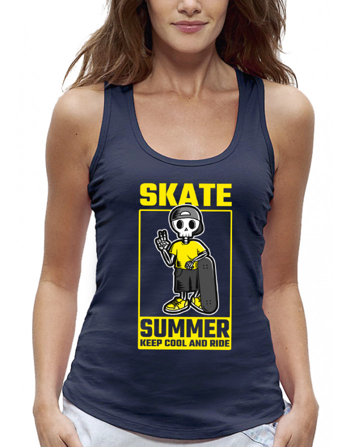 Débardeur femme SKATE SUMMER KEEP COOL AND RIDE