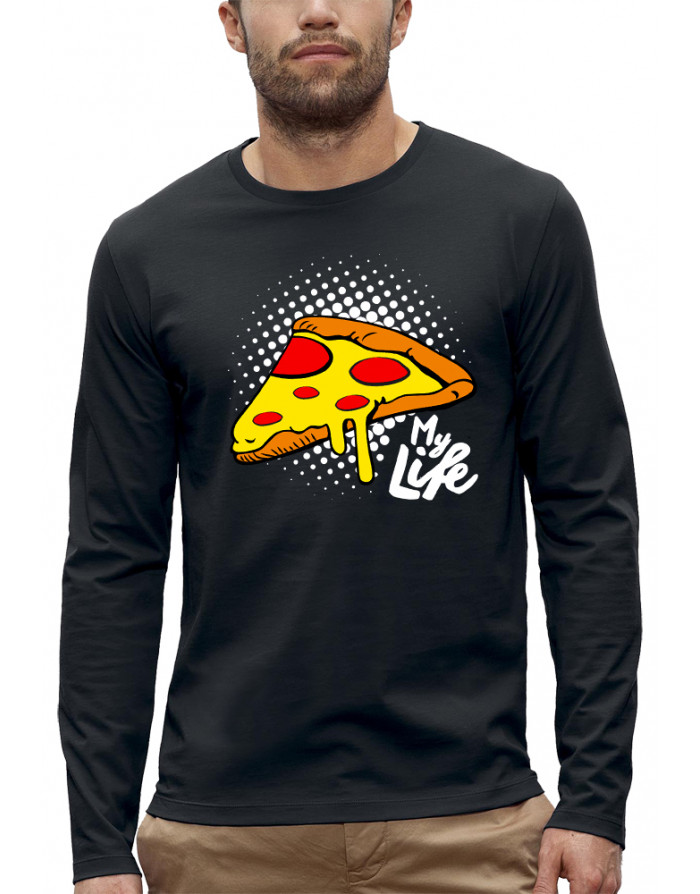 T-shirt PIZZA MY LIFE - Manches longues