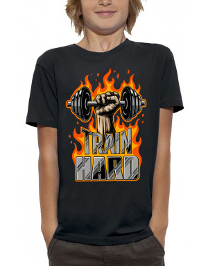 T-shirt enfant TRAIN HARD MUSCULATION