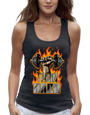 Débardeur femme TRAIN HARD MUSCULATION