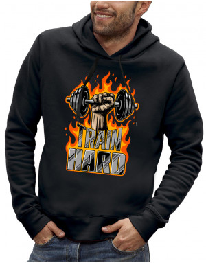 Sweat homme TRAIN HARD MUSCULATION