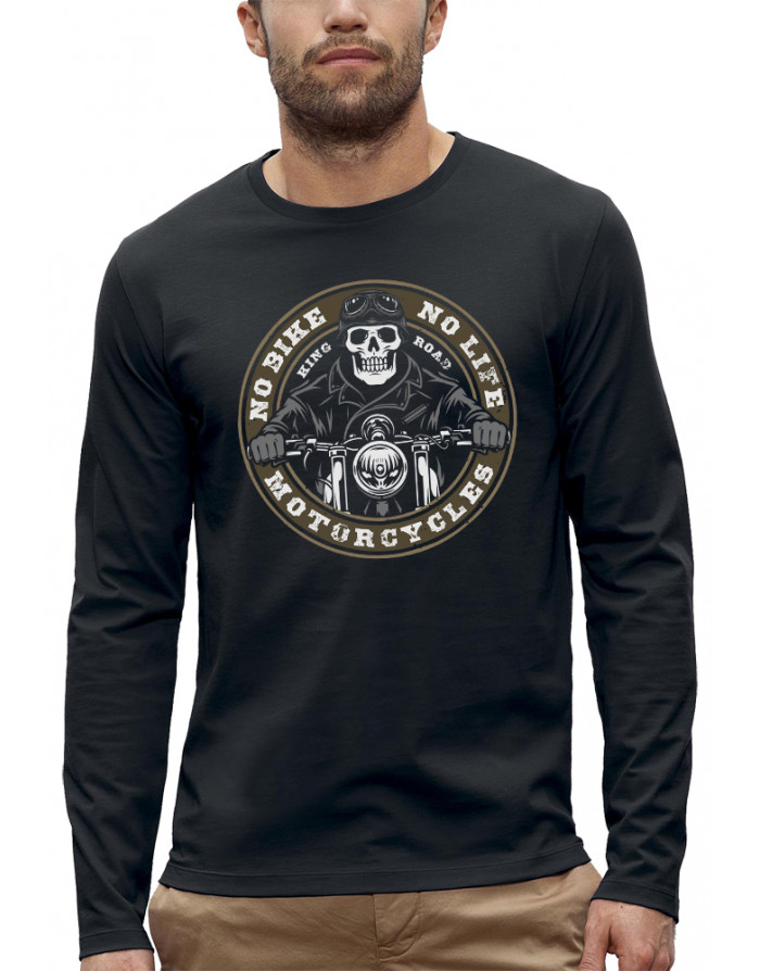 T-shirt BIKER - NO BIKE NO LIFE - Manches longues