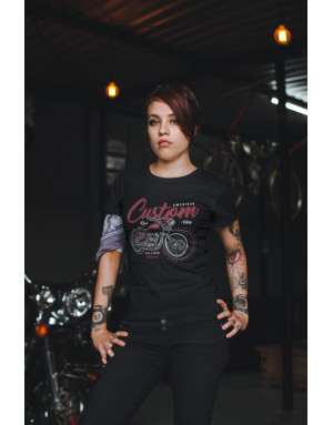 T-shirt Femme BIKER AMERICAN CUSTOM