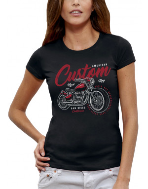 T-shirt Femme BIKER AMERICAN CUSTOM