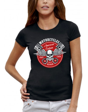 T-shirt Femme MOTORCYCLES AMERICAN CUSTOM