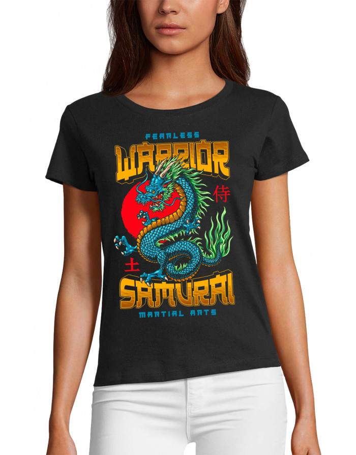 T-shirt Femme DRAGON - WARRIOR SAMOURAÏ