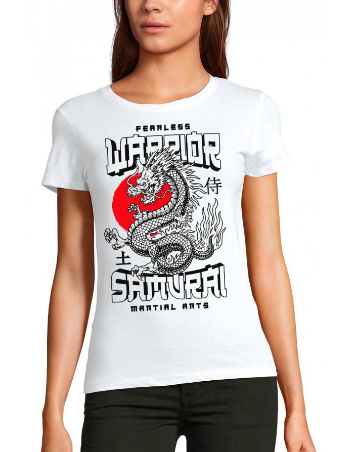 T-shirt Femme DRAGON - WARRIOR SAMOURAÏ