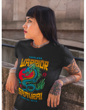 T-shirt Femme DRAGON - WARRIOR SAMOURAÏ