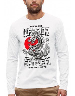 T-shirt DRAGON - WARRIOR SAMOURAÏ - Manches longues