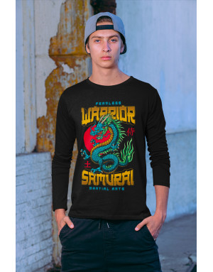 T-shirt DRAGON - WARRIOR SAMOURAÏ - Manches longues