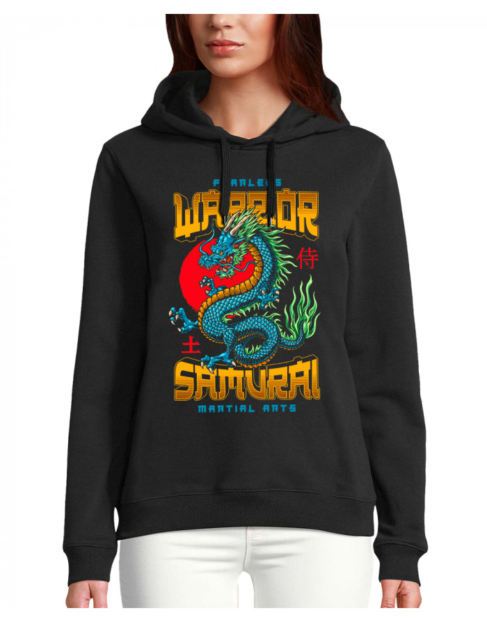 Sweat femme DRAGON - WARRIOR SAMOURAÏ
