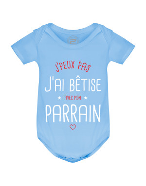 Body Bébé J'PEUX PAS J'AI BÊTISE AVEC MON PARRAIN