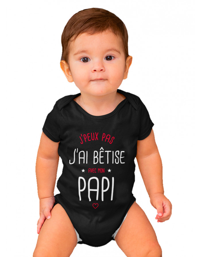 Body Bébé J'PEUX PAS J'AI BÊTISE AVEC MON PAPI