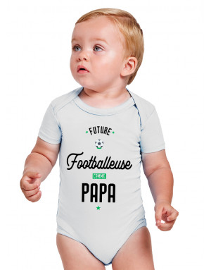 Body Bébé FUTURE FOOTBALLEUSE COMME PAPA