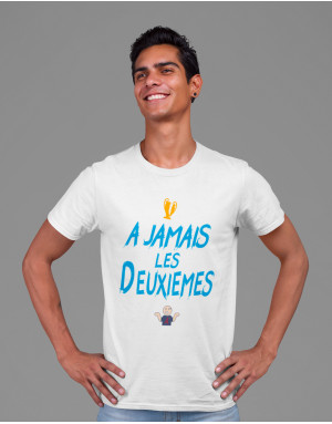 copy of T-shirt A Jamais Les Deuxièmes, Coupe cassée, Supporters de Marseille ou Paris