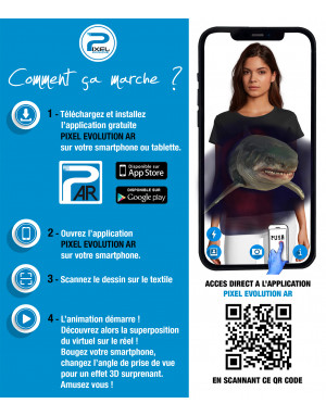 T-shirt 3D animé Requin SHARK ZONE