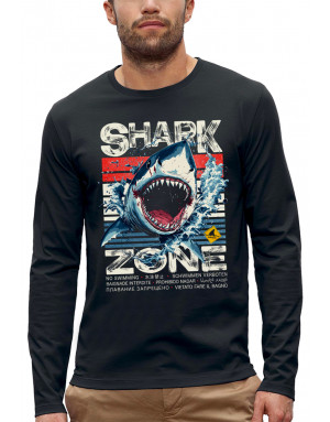 T-shirt ML 3D animé requin SHARK ZONE