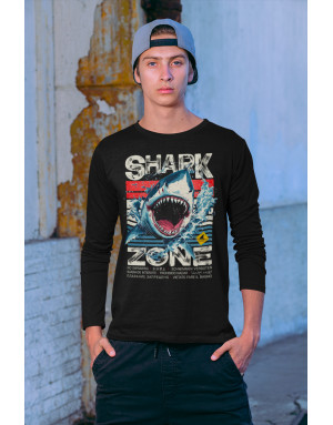T-shirt ML 3D animé requin SHARK ZONE