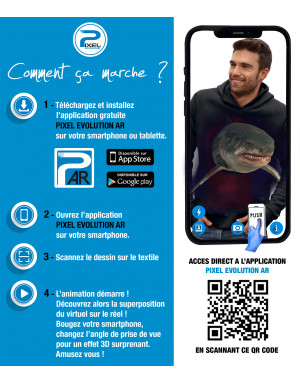 Sweat à capuche 3D animé requin SHARK ZONE