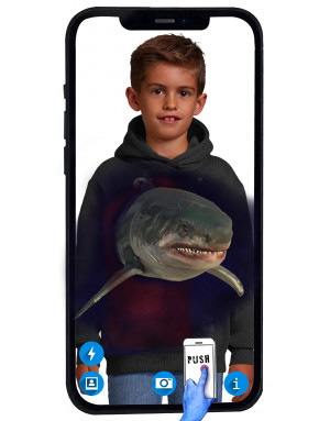 Sweat à capuche 3D animé Requin SHARK ZONE