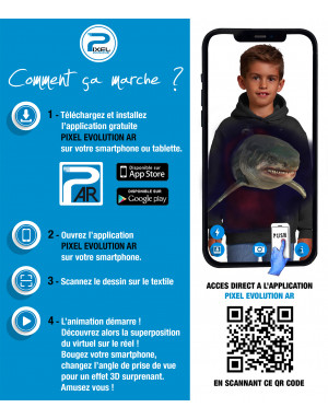 Sweat à capuche 3D animé Requin SHARK ZONE