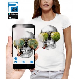 T-shirt 3D CRÂNE CIGARE LAS VEGAS