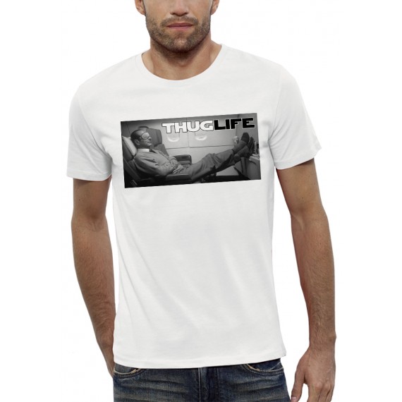 T-shirt CHIRAC THUG LIFE AVION