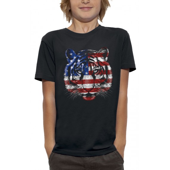 T-shirt TIGRE DRAPEAU USA