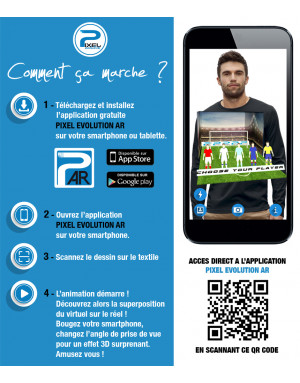 T-shirt ML 3D animé FOOTBALL