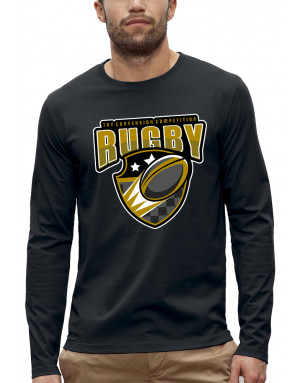 T-shirt ML 3D animé RUGBY