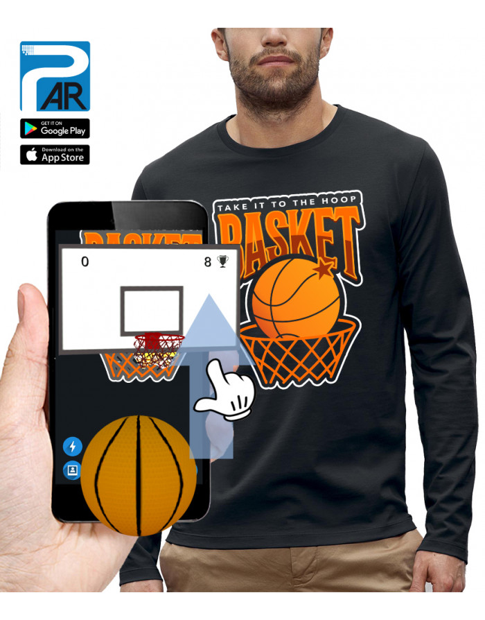 T-shirt ML 3D animé BASKETBALL