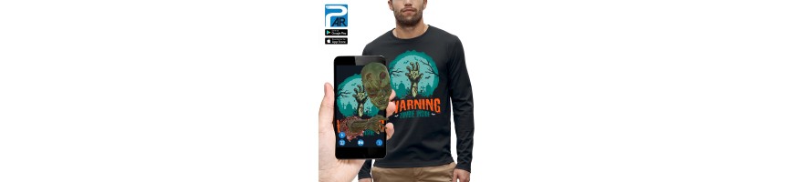T-shirt ML 3D WARNING ZOMBIE INSIDE