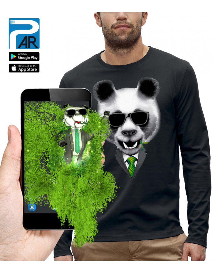 T-shirt ML 3D animé PANDA