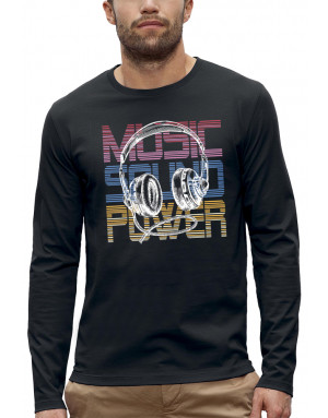 T-shirt ML 3D animé CASQUE DJ MUSIC SOUND POWER