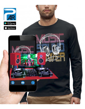 T-shirt ML 3D animé CASQUE DJ MUSIC SOUND POWER