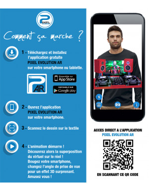 T-shirt ML 3D animé CASQUE DJ MUSIC SOUND POWER