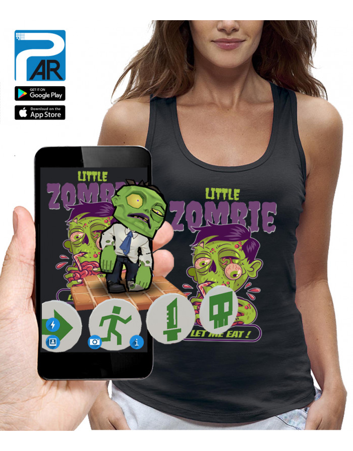Débardeur 3D animé LITTLE ZOMBIE