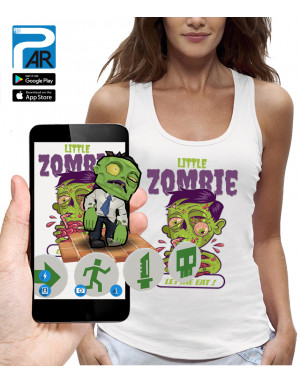 Débardeur 3D animé LITTLE ZOMBIE